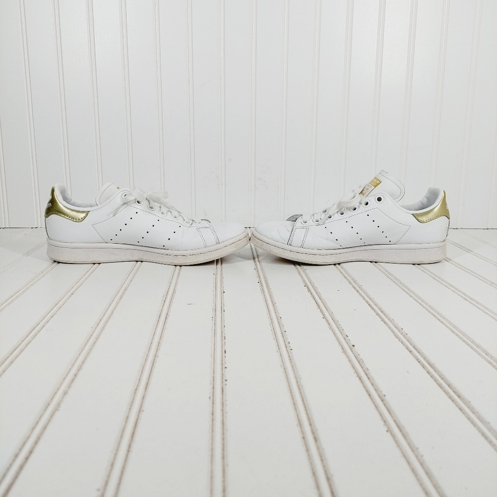 adidas Stan Smith Women's White Leather Athletic Shoe D979 - Picture 7 of 13